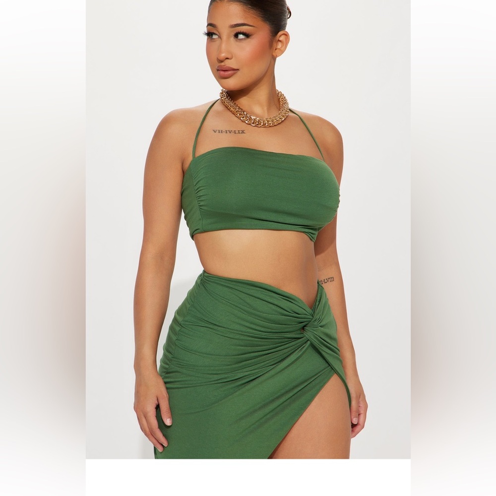 Can't Forget You Skirt Set - Green - Picture 2 of 3